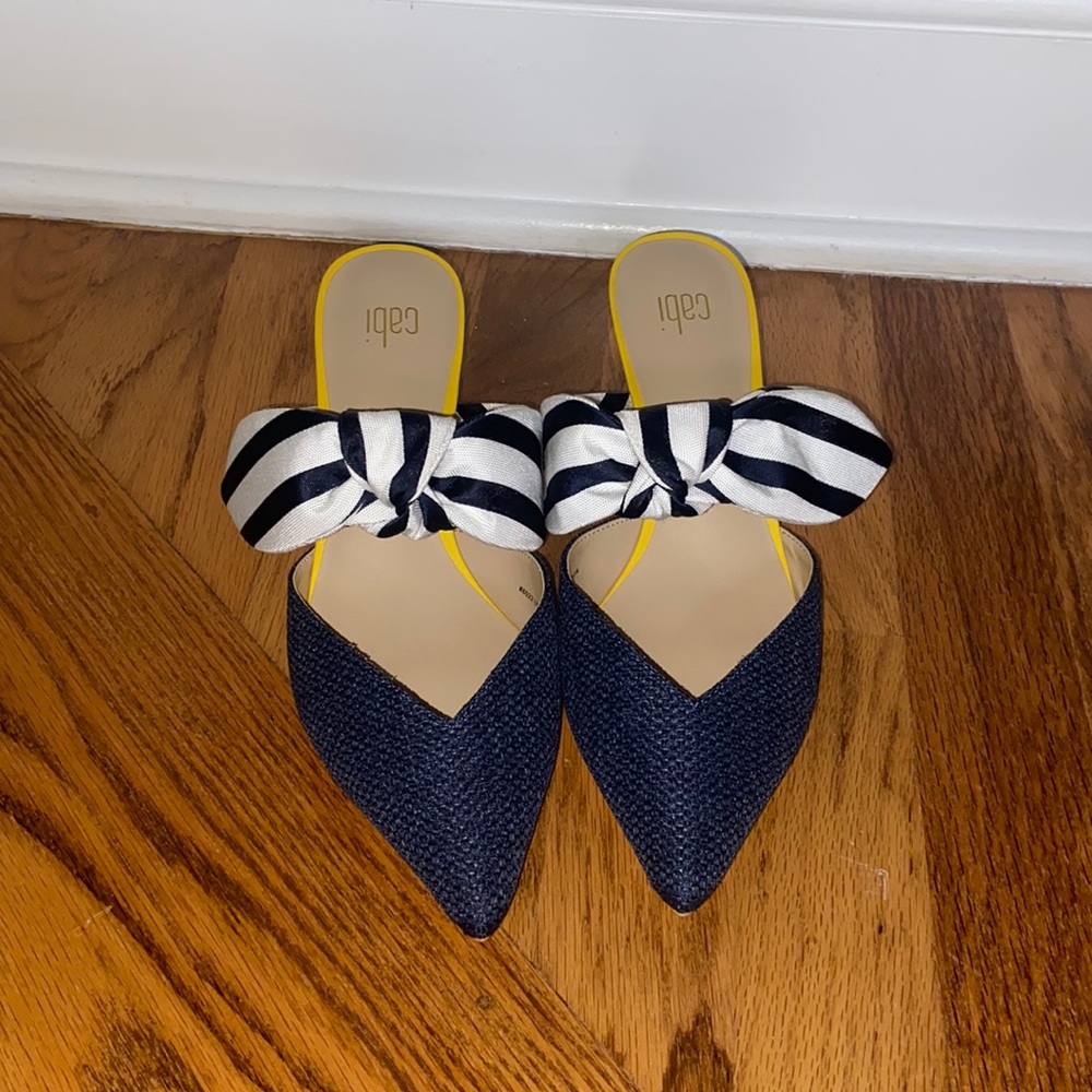 Cabi Denim Yellow Kitten Heel